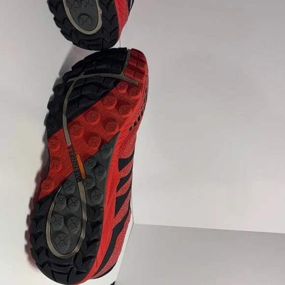 Merrell Men's Black and Red Trail Running Shoes - Picture 11 of 14